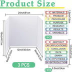 Trifold Display Boards with Colorful Self-Adhesive Sheets – 24 x 16 Inch Tri-Fold Corrugated Presentation Boards for Science Fairs, Complete Poster Board Kit