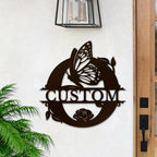 Personalized Custom Letter Name metal Signs,Custom Black Letter Monogram Wall Art Decor,Metal Signs Plaques Outdoor wall Decorative Signage (O)