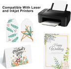 OcePor 100 Sheets White Cardstock Paper, Colored Printer Paper 8.5 x 11, Card Stock Thick Construction for Craft,Scrapbook，Office Printing, Invitations, Certificates，92 lb/250gsm