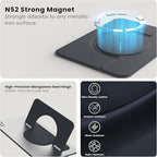 Nillkin Adhesive Tablet Stand, 0.14 inch Invisible Slim iPad Holder, Stepless Adjustable Stand, Built-in Back Magnets, Compatible with Tablets Up to 10.4-13.2 inch, Black