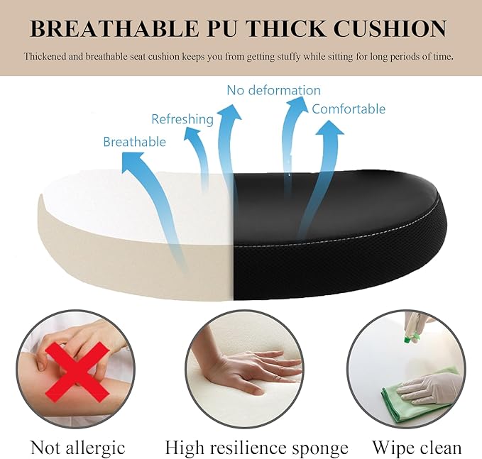 Office Chair, Mesh Ergonomic Desk Computer Chair with PU Leather Flip-up Armrest, Home Task Chair with Lumbar Support, Adjustable Executive Mid Back, Rolling Swivel,Black