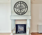 Custom Anchor Compass Metal Sign, Personalized Coordinates Sign, Custom Nautical Decor, Housewarming Gift, Anniversary Wedding Gifts for Couples 2025, Metal Wall Art