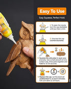 LEENEXUS Super Glue Gel Precision Control, 5ML【Dual Molecular Interlock】 Clear Super Strong CA Glue for Shoe Plastic Ceramic Metal Glass Etc, No-Run Cyanoacrylate Adhesive Instant Glue, Quick Dry
