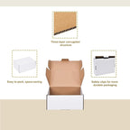 WINHPH Shipping Boxes, 7x5x2 Inches, White Corrugated Cardboard Literature Mailer, Set of 25