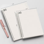 AHGXG Dotted Journals Spiral Notebook 3 Pack, A5 Bullet Dot Grid Journal with 100 GSM Thick Dotted Paper, Transparent Hardcover, 80 Sheets, for Bullet Journaling, Artist Writing Drawing, 5.7" x 8.3"