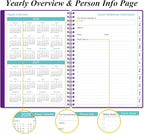 2026 Planner - Planner 2026 from January 2026 - December 2026, Weekly & Monthly Planners Spiral Bound with 12 Monthly Tabs, Inner Pocket, 6.4" x 8.5", Purple