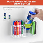 Banafich Magnetic Dry Erase Marker Holder, Acrylic Magnet Pen Holder for Whiteboard, Refrigerator, Magnetic Fridge Organizer for Office, Classroom, Whiteboard Maker Holder, Locker Organizer