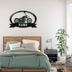 Custom Motorcycle Metal Sign Personalized Biker Name Signs Custom Garage Motorbikes Wall Art Motorcycle Sign Men Room Decor Gifts for Men Husband Rider