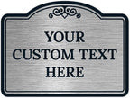 Custom Decorative Sign, Personalized Metal Sign for Business, Driveway, Home, Airbnb, Office Door Plaque, Brushed Nickel Sign, 18x24 Inches, ACM, Fade Resistant, Made in USA by Sigo Signs