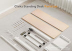 Claiks Standing Desk with Drawers, 55x24 Inch Electric Stand Up Adjustable Height Desk Computer Workstation, Natural