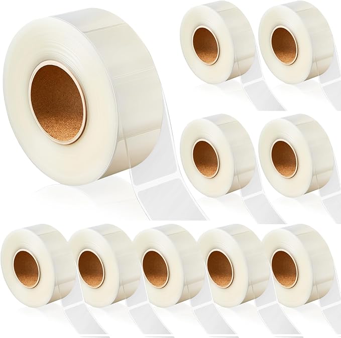 Zonon 750 Pcs Clear Labels Label Protector Clear Stickers Wafer Seals Waterproof Labels for Protecting Barcodes, Numbers and Stickers (3.15x1.18 Inch,Rectangle)
