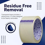 Clear Packing Tape - 48 Heavy-Duty Wrapping Tape - 110-Yard Length, 5280 Total Yards 2.88-Inch Wide Strong Adhesive Rolls for Moving Boxes, Office Packaging, Storage Organization & Warehouse Shipping