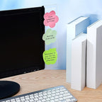 Zonon 8 Pieces Computer Monitor Notes Screen Monitor Memo Board Sticky Note Holder Message Board Computer Side Panel for Office Home Desktop Left and Right