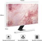 Baocicco Fashion Pink Marble Waterproof Television Cover 75 Inch Full Body Covers for Television Screen Panel Case Computer Sleeve Compatible with PC, Desktop and TV LED LCD OLED