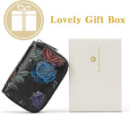 GOIACII Small Genuine Leather Wallet for Women, RFID Blocking Credit Card Holder Wallet