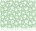 Auhoahsil Mouse Pad, 12 x 10 in Simple Flower Theme Computer Mouse Pad for Desk, Premium-Textured Non-Slip Rubber Stitched Edges Waterproof Square Mouse Mat for Gaming Work Wireless Mice, Green