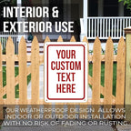 Custom Sign, Personalized Signs for Office, Business, Workplace, Warehouse, Airbnb, Warning Label, Delivery Red Border Signs, 8 x 12 Inches, Rust Free PVC, Waterproof, Hazard Information, Made in USA (Multi-color, 8 x 12")