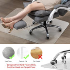 Kuyal Chair Mat for Hardwood Floor,46 x 53 inches Rectangle Desk Durable Wood/Tile Protection Mat for Rolling Chairs, Non-Studded Bottom