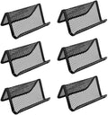 Chiyuehe Black Metal Mesh Business Card Holder Desk Business Card Organizer for Desk Office Name Card(Black, 6 Pack)