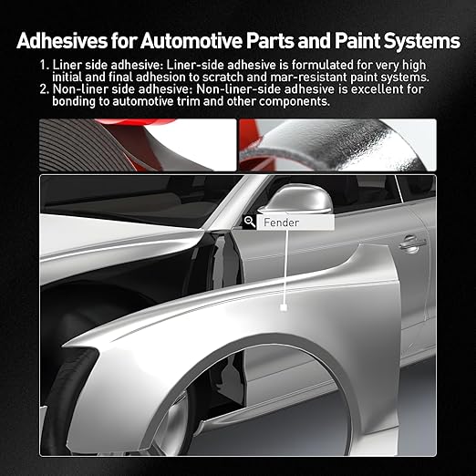 Automotive Acrylic Plus Attachment Tape 0.55" x 18Ft Made of 3M Double Sided Tape PT1100 Heavy Duty for Moldings Claddings Panels Pads and Other Car Automotive Applications