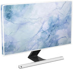 Baocicco Fashion Haze Blue Marble Screen TV Cover Cover 75 Inch Waterproof Full Body Covers for TV Display Screen Weatherproof Television Sleeve Compatible with Television LED LCD OLED TV