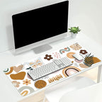 iCasso Desk Mat, Large Gaming Mouse Pad, XXL Desk Pad Stable Rubber Base Mousepad with Stitched Edges, Computer Keyboard Mat for Work, Game, Office, Home -Sticker