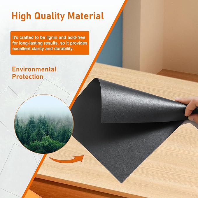 100 Sheets Black Shimmer Cardstock 8.5 x 11 Printer Paper, 92lb Heavyweight Construction Paper Card Stock for Wedding invitations, School Crafting, Thank You Cards, Making Card