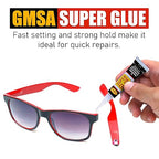 GMSA 4 Pack Super Glue All Purpose, Fastest & Toughest Adhesive 3g Instant Repair Unbreakable Bond, Strong Superglue Liquid for Hard Plastic, Rubber, Metal, Leather, Ceramics, Wood, DIY Craft