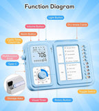 3-in-1 Visual Timer & ADHD Tool for Kids|Adults, Task Timer with Chore Chart Board, Visual Schedule for Kids with Autism, Daily Checklist for Home, School, Classroom, Desk (Blue)