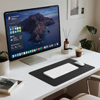 Jotsome Leather Desk Pad Mat, Non-Slip Desk Blotter Pad - Desk Protector for Office, Home, Lap Desk, Laptop, and Desktop, Gift for The Holidays (Black, 17" x 12")