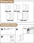 Mifuro 26"x20" Enclosed Bulletin Board, Lockable Weather-Resistant Aluminum Noticeboard for School & Office, Silver Frame w/Magentic Whiteboard