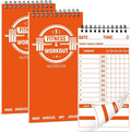 gisgfim 3 Pcs Fitness Journal for Men Women Workout Lifting Log Book Planner 4x8 Inch 70 Sheet/Pad Workout Notebook to Track Weight Loss Exercise Training Notebook Planner for Bodybuilding Gym