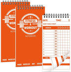 gisgfim 3 Pcs Fitness Journal for Men Women Workout Lifting Log Book Planner 4x8 Inch 70 Sheet/Pad Workout Notebook to Track Weight Loss Exercise Training Notebook Planner for Bodybuilding Gym