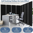 Acoustic Room Divider Privacy Panel with Wheels, 4 Panel Soundproof Room Divider (Aluminum Frame) for Room Partition, Folding Room Dividers Separation Office Cubicle Wall Sound Proof Partition Divider