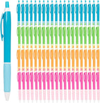 Simply Genius Retractable Ballpoint Pens - 100 Pack, Assorted Barrel Colors, Black Ink, 1.0 Mm Medium Tip - Bulk Pens for Office & School Supplies