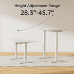 Agilestic Standing Desk with 2 Drawers, Adjustable Height Electric Desk with Storage, 55 x 24 Inches Sit Stand Up Computer Table, White