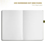 VIVID SCRIBBLES Dotted Journal – 160gsm Bleed Proof Thick White Paper – 200 Numbered Dot Grid Pages – 5.8 x 8.3 inch Dotted Notebook