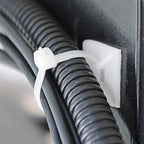 XHF 500 PCS 3/4" White Self Adhesive Cable Zip Tie Mounts Wire Cable Clips Holders Management Anchors Organizer Holders Squares(HS-101S)