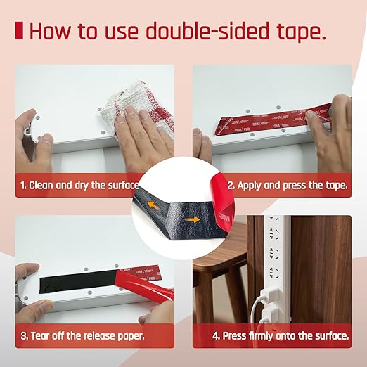 Double Sided Tape Heavy Duty Mounting Tape 1/4 in x 15.4 ft, Made of 3M VHB 5952 Adhesive Waterproof Foam Tape for Automotive Trim, LED Strip Light, Garage,Home/Office Decor,Indoor & Outdoor