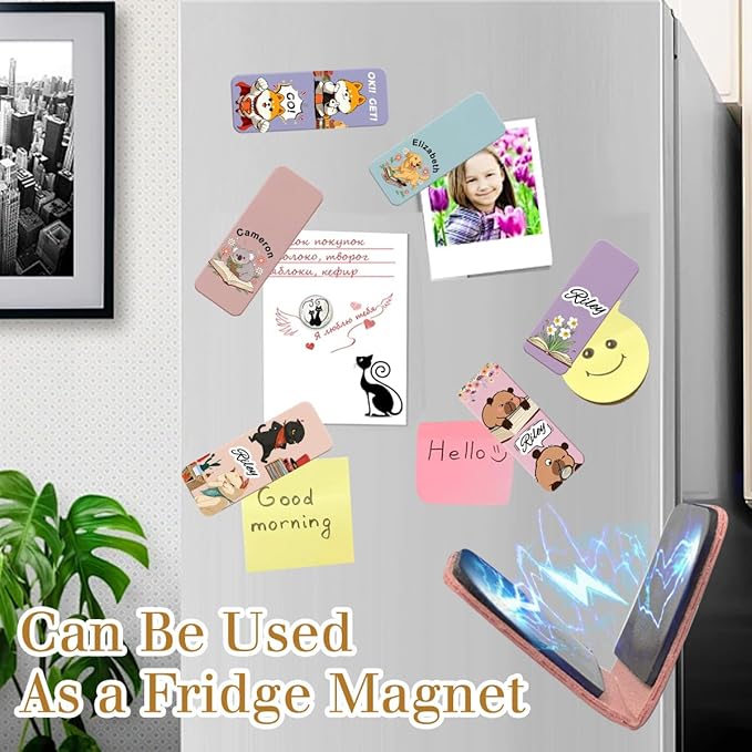 Magnetic Bookmark Clip Personalized for Readers, Custom Name Magnetic Page Marker for Books,4 Pack Gifts for Book Lover, Teachers, Student, Women and Firends