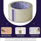 Clear Packing Tape - 24 Heavy-Duty Wrapping Tape - 110-Yard Length, 2640 Total Yards 2.88-Inch Wide Strong Adhesive Rolls for Moving Boxes, Office Packaging, Storage Organization & Warehouse Shipping