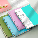EMSHOI A4 Spiral Dotted Notebook, 11.2”x8.27” 300 Pages Bullet Dot Grid Journal, 100gsm Thick Paper, Waterproof Softcover with Twin-Wire Binding for School, Work, Writing, Light Blue