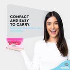 Enday Index Card Holder Pink, 3x5 Note Flash Card Organizer Case, Index Card File w/flip top, Notecard Recipe, Holder, Holds 250 Cards, Also Available in Purple, Red, Green, Blue, Grey (36 PC)