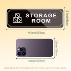 Storage Room Door Sign for Business, Self-Adhesive Durable Modern Storage Room Sticker, UV and Weather Resistant Authorized Personnel Only Signs for Home, Business, Restaurants, Private Area