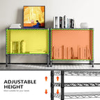 MZG 220 lbs 2 Tier Storage Rack Metal Wire Shelving Unit, Storage Standing Household Shelf Organizer for Laundry Bathroom Kitchen Pantry Closet Basement Utility Room, Black 11.8" D x 27.6" W x 23.4" H