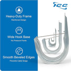 ICC 1-5/16"-Inch Wall Mount J-Hook – 25-Pack, Cable Support Hooks Without Retainer Clips, Galvanized Steel with Zinc Finish – for Structured Cabling and Cable Management