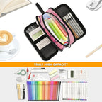 BOENLE Cute Bear Pencil Case Box Boys Girls Large Pencil Pouch with Zipper Compartments Big Capacity Stationery Pen Bag Organizer for Kids Teens Adults School