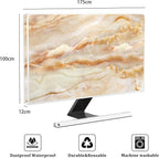 Baocicco Abstract Waterproof TV Screen Cover with Marble Design Aesthetic Television Covers for Xmas Decoration Anti-Static Dustproof Protective Cover for LED LCD OLED TVs 75 Inch