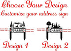 Personalized Metal Adress Sign With Stakes，Custom Yard Signs for Houses with Stakes,Address Signs for Yard, Home Address Signs for House,House Numbers for Outside，Garden Gift(16''-40'') Height