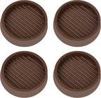 VOCOMO 2X2 Round Rubber Caster Cups, Non Slip Furniture Pads, Anti-Slip Gripper, Anti Skid Furniture Feet, Anti Slide Floor Protector for Bed Couch Table Chair Stoppers (Brown, 4 Pack)